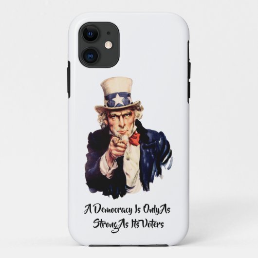 Een democratie is alleen zo sterk als haar kiezers Case-Mate iPhone case (Achterkant)