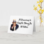 Een democratie is alleen zo sterk als haar kiezers kaart (Gele Bloem)