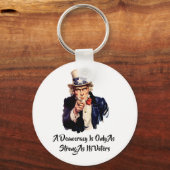 Een democratie is alleen zo sterk als haar kiezers sleutelhanger (Voorkant)