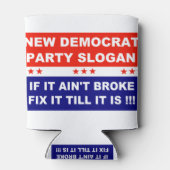 Een democratische nieuwe partijslogan als het niet blikjeskoeler (Achterkant)