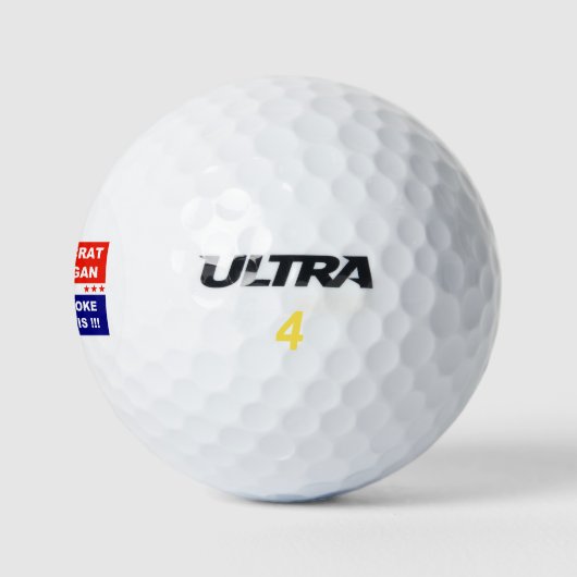 Een democratische nieuwe partijslogan als het niet golfballen (Logo)