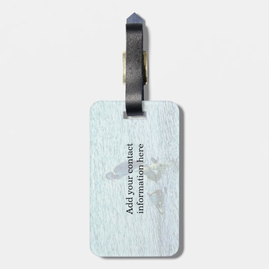 Een denker bagagelabel (Achterkant verticaal)