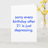 Een deprimerende verjaardag. kaart (Gele Bloem)