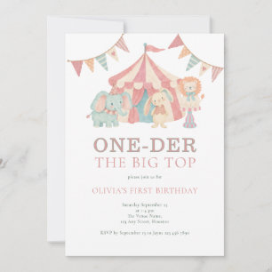Een der The Big Top Circus 1e verjaardagsfeestje Kaart