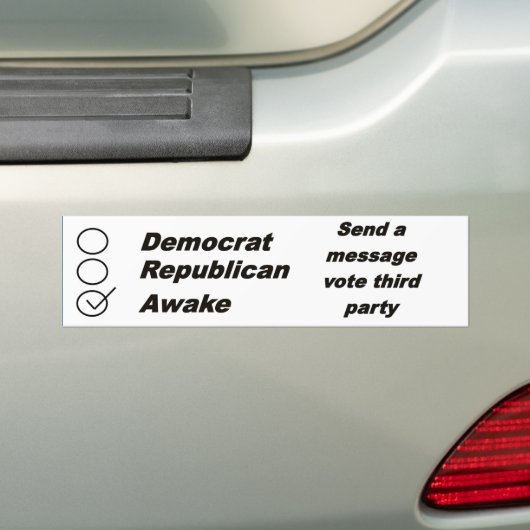 een derde partij een bericht sturen bumpersticker (Op auto)