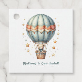 Eén-derful Heet Luchtballon Bedankjes Labels