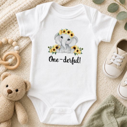 Eén-derful Rustieke Olifant  Romper