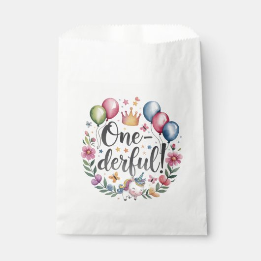 Een-derful Waterverf Eenhoorn Verjaardag Bedankzakje (Voorkant)