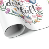 Een-derful Waterverf Eenhoorn Verjaardag Cadeaupapier (Rol Hoek)