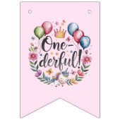 Een-derful Waterverf Eenhoorn Verjaardag Vlaggetjes (Eerste vlag)