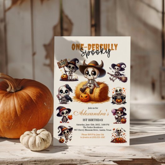 Een-Derfully Spooky Westerne Halloween Eerste Gebo Kaart