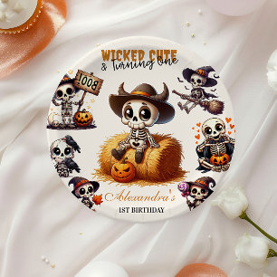 Een-Derfully Spooky Westerne Halloween Eerste Gebo Papieren Bordje