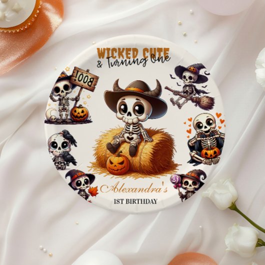 Een-Derfully Spooky Westerne Halloween Eerste Gebo Papieren Bordje