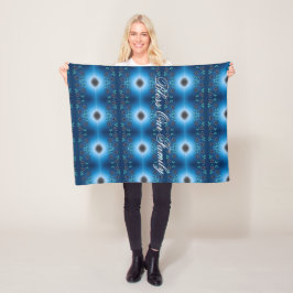 Een designer blauwe fleece deken