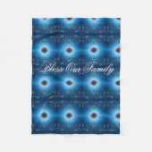 Een designer blauwe fleece deken (Voorkant)