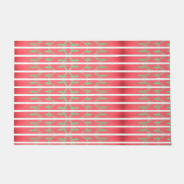 Een designer gooi mat met mintgroen en roze