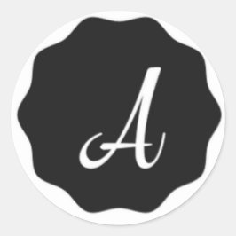 Een designer logo van letter A Ronde Sticker