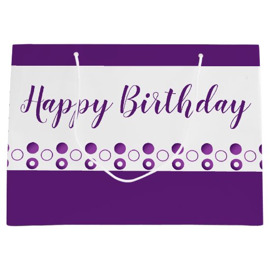 Een designer polka-dot verjaardag groot cadeauzakje (Voorkant)