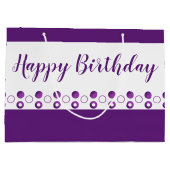 Een designer polka-dot verjaardag groot cadeauzakje (Achterkant)