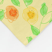 Een designerdeken in met botergeel fleece deken (Hoek)