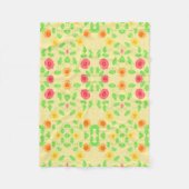 Een designerdeken in met botergeel fleece deken (Voorkant)