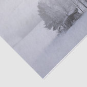 Een Desolate Winter Cabin in een Frosty Finland Tissuepapier (Detail)