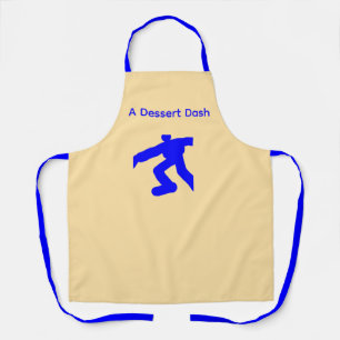 Een Dessert Dash Cream Schort Blauwe Banden
