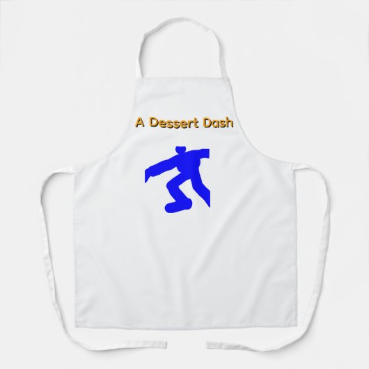 Een Dessert Dash Witte Schort Witte Banden (Voorkant)