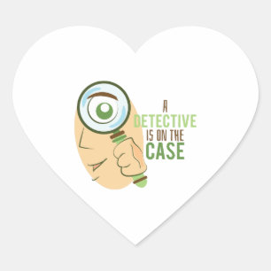 Een detective is op het Hoesje Hart Sticker