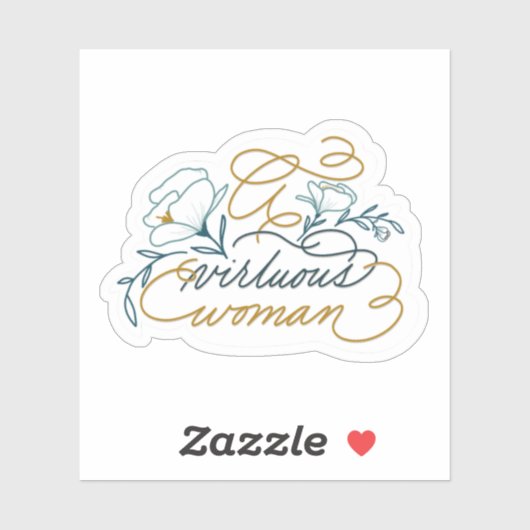 Een deugdzame vrouw bloeide Sticker (Vel)