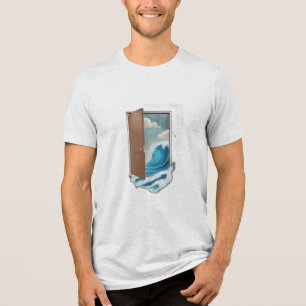 Een deur die in de lucht zweeft, Tri-Blend shirt