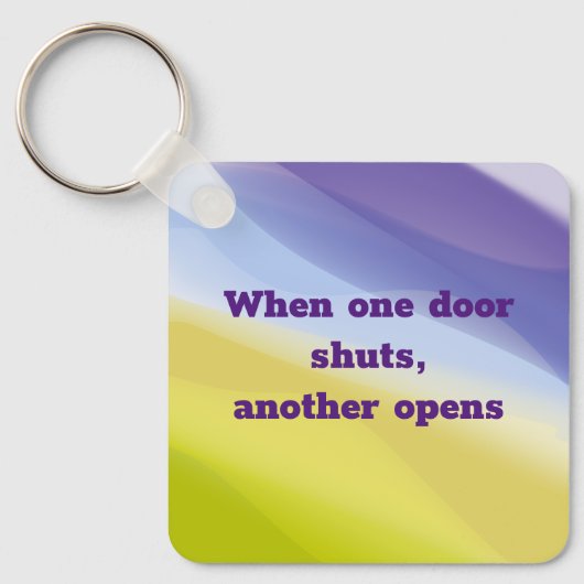 Een deur opent gezegde wijsheidslavendel sleutelhanger (Voorkant)