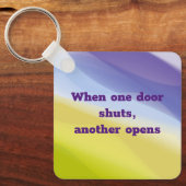 Een deur opent gezegde wijsheidslavendel sleutelhanger (Voorkant)