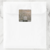 Een deur van de Prayer Hall Vierkante Sticker (Tas)