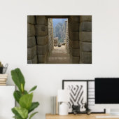 Een deur van Machu Picchu Poster (Thuiskantoor)