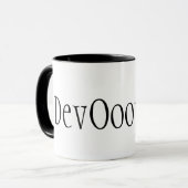 Een DevOops...! mok koffie voor onvervalste coders (Voorkant links)