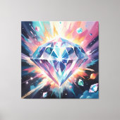 Een diamant in de ruimte canvas afdruk (Voorkant)