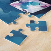 Een diamant in de ruimte legpuzzel (Zijkant)