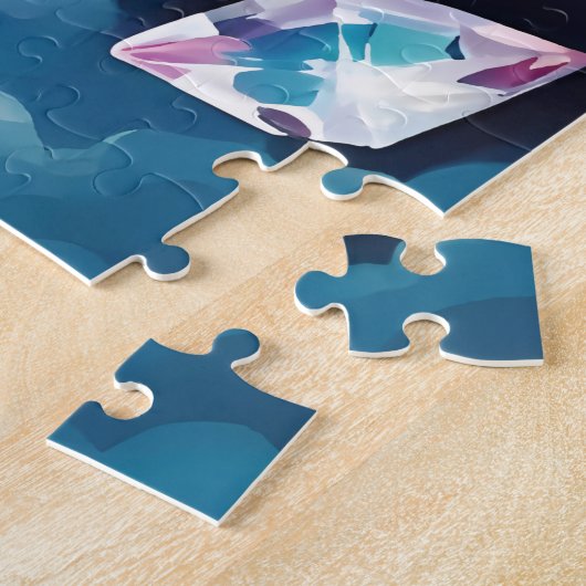 Een diamant in de ruimte legpuzzel (Zijkant)