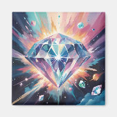 Een diamant in de ruimte magneet (Voorkant)