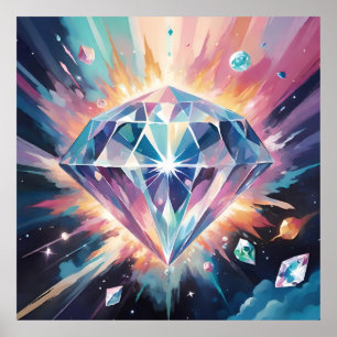 Een diamant in de ruimte poster