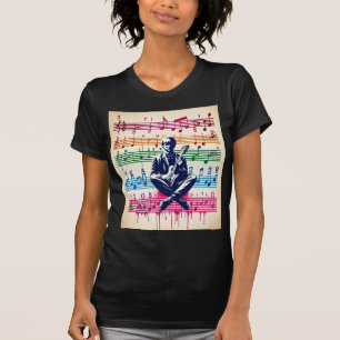 Een diatonische toonladder met muzieknoties t-shirt