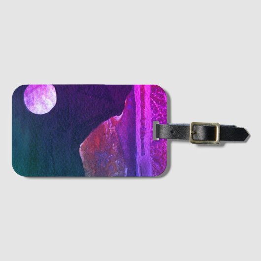 Een dicht uitzicht van fantasiewerelden en hun man bagagelabel (Voorkant (horizontaal))