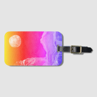 Een dicht uitzicht van fantasiewerelden en hun man bagagelabel