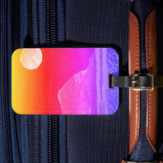 Een dicht uitzicht van fantasiewerelden en hun man bagagelabel