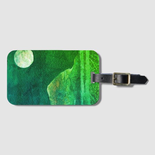 Een dicht uitzicht van fantasiewerelden en hun man bagagelabel (Voorkant (horizontaal))