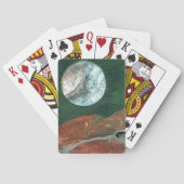 Een dicht uitzicht van fantasiewerelden en hun man pokerkaarten (Achterkant)