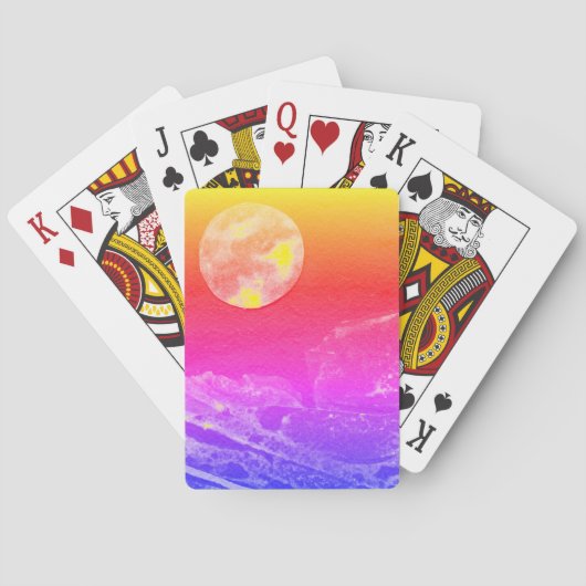 Een dicht uitzicht van fantasiewerelden en hun man pokerkaarten (Achterkant)