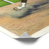 Een dichte afwerking bij het raderspoor, paarden poster (Hoek)