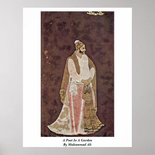 Een dichter in een tuin van Mohammed Ali Poster (Voorkant)